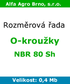 rozměrová řada - o-kroužky nbr 80 sh rozměrová řada - o-kroužky nbr 80 sh