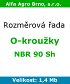 rozměrová řada - o-kroužky nbr 90 sh rozměrová řada - o-kroužky nbr 90 sh