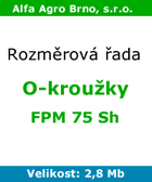 rozměrová řada - o-kroužky fpm 75 sh rozměrová řada - o-kroužky fpm 75 sh