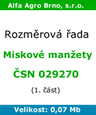 miskové manžety čsn 029270 - 1. část miskové manžety čsn 029270 - 1. část