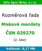 miskové manžety čsn 029270 - 2. část miskové manžety čsn 029270 - 2. část